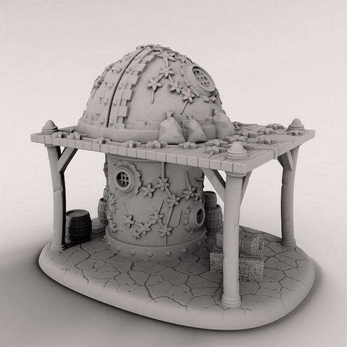 medieval house 3D print model_1