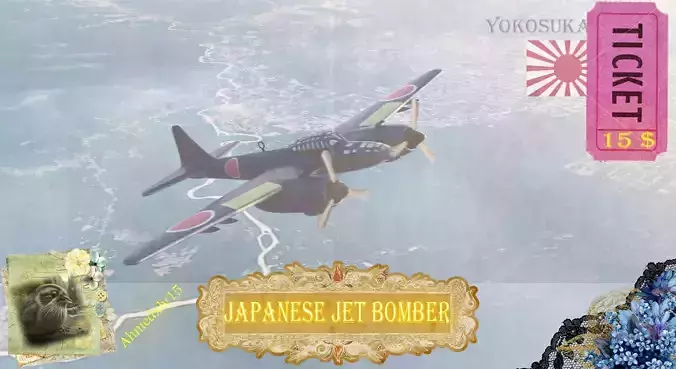 WWII Japanese Jet Bomber Yokosuka P1Y Ginga