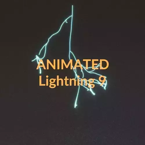 Animated Lightning v9 Low-poly 3D model