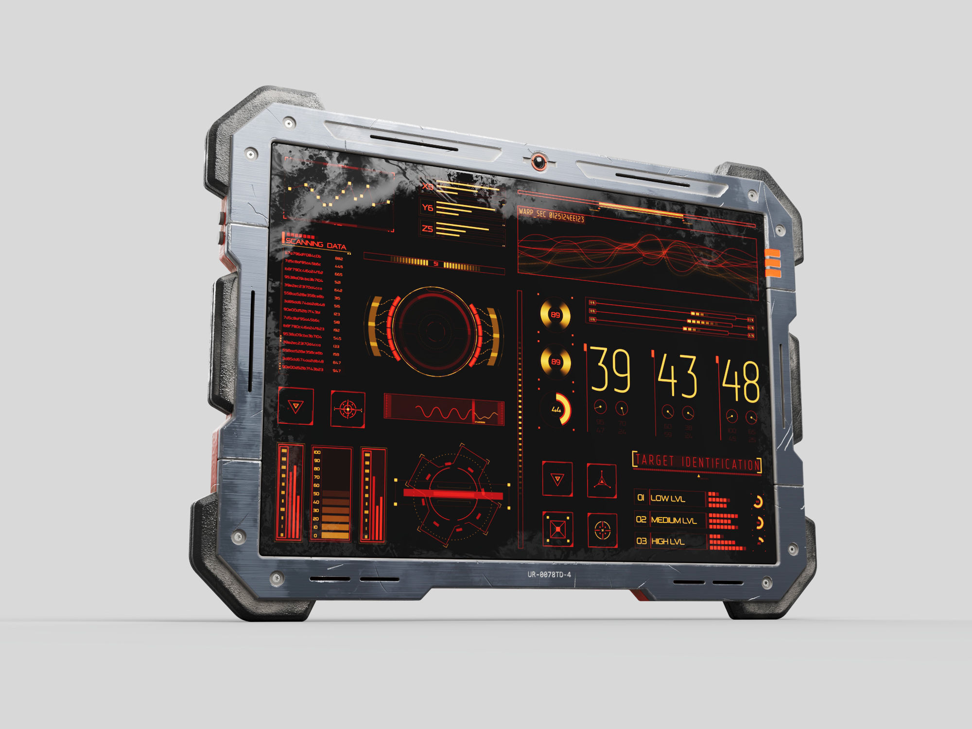 Cyber Scifi Tablet 3D model_4