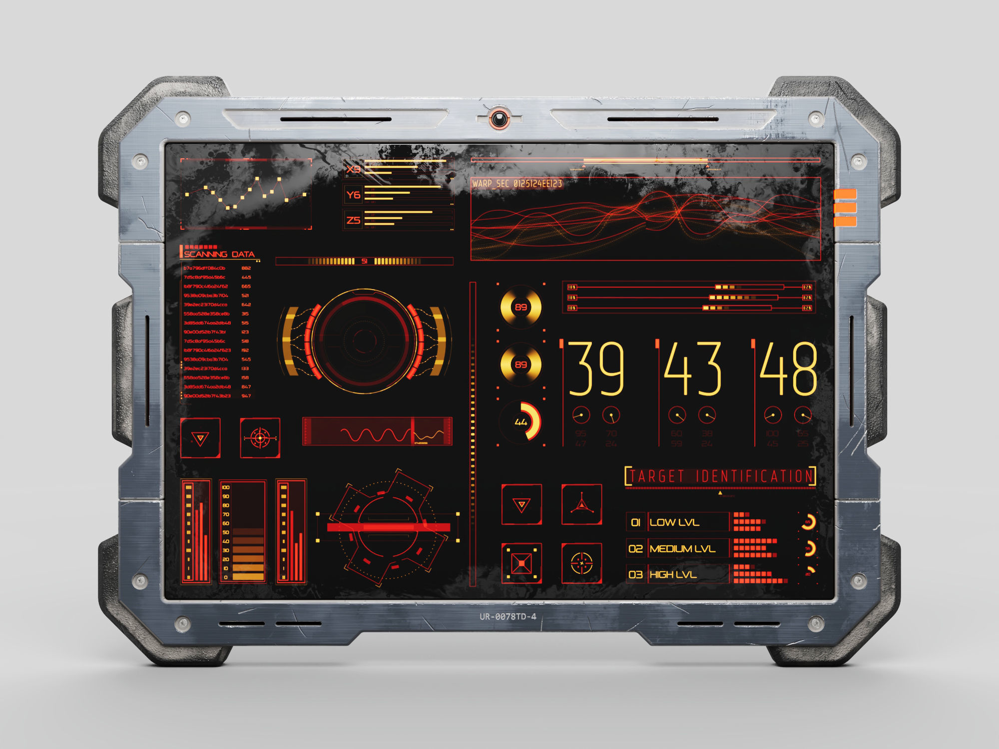 Cyber Scifi Tablet 3D model_1