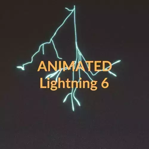 Animated Lightning v6 Low-poly 3D model