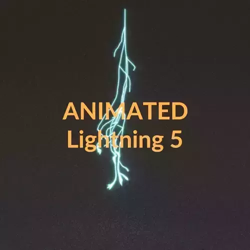 Animated Lightning v5 Low-poly 3D model