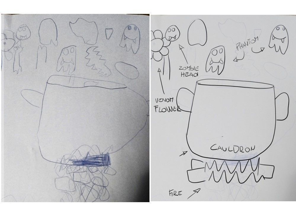 Halloween cauldron 3D print model_2