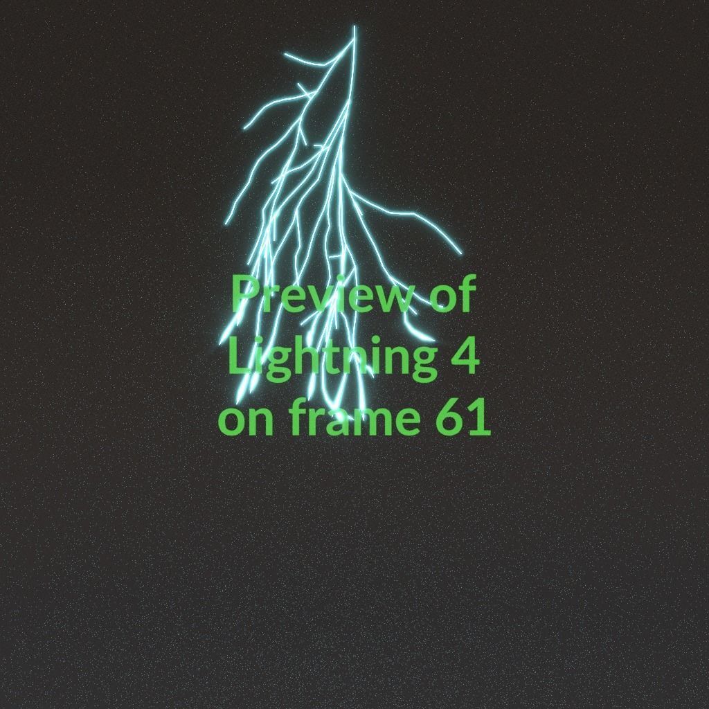 Animated Lightning v4 Low-poly 3D model_6