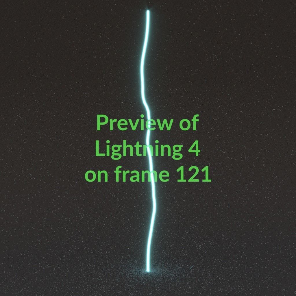 Animated Lightning v4 Low-poly 3D model_12