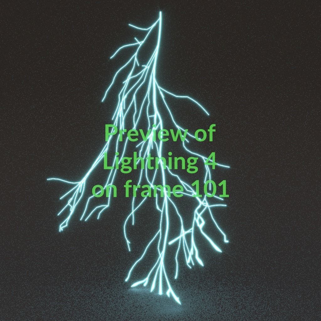 Animated Lightning v4 Low-poly 3D model_10