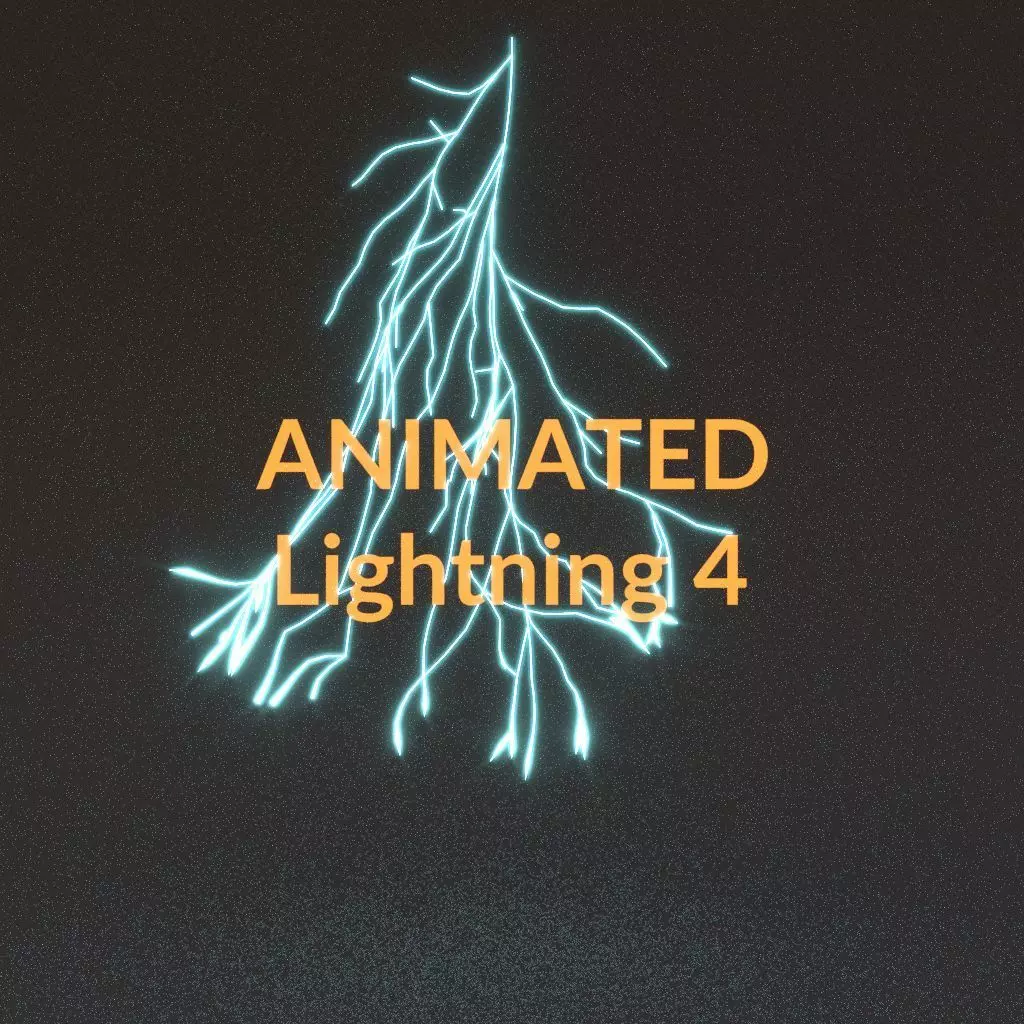 Animated Lightning v4 Low-poly 3D model_0