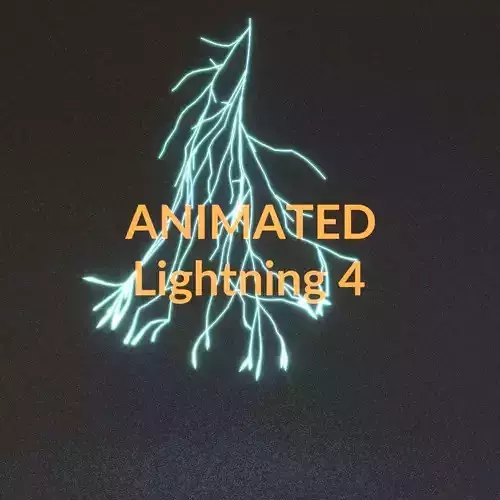 Animated Lightning v4 Low-poly 3D model