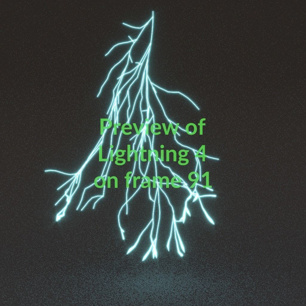 Animated Lightning v4 Low-poly 3D model_9