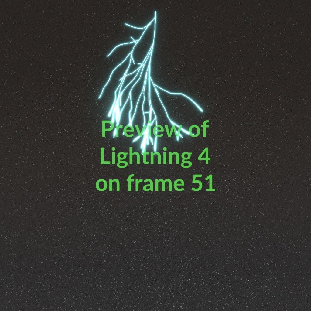 Animated Lightning v4 Low-poly 3D model_5