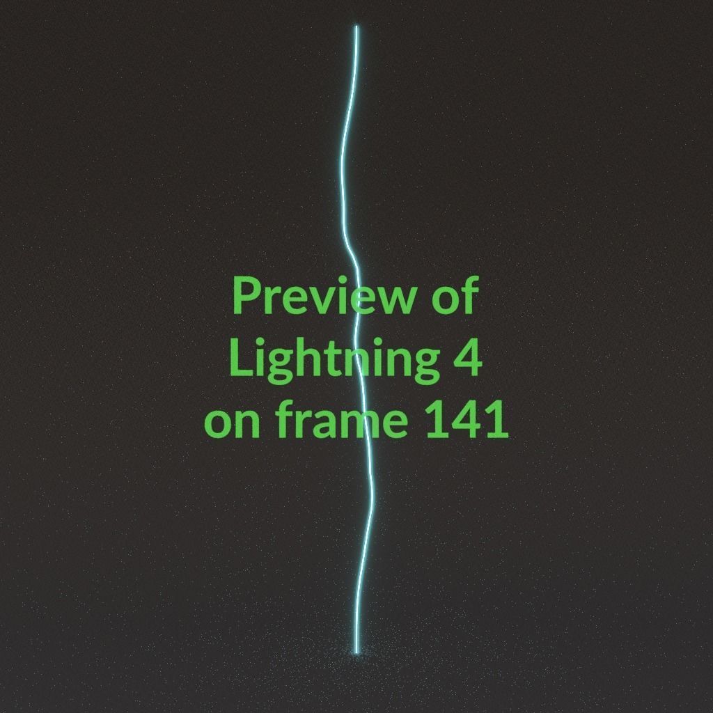 Animated Lightning v4 Low-poly 3D model_14