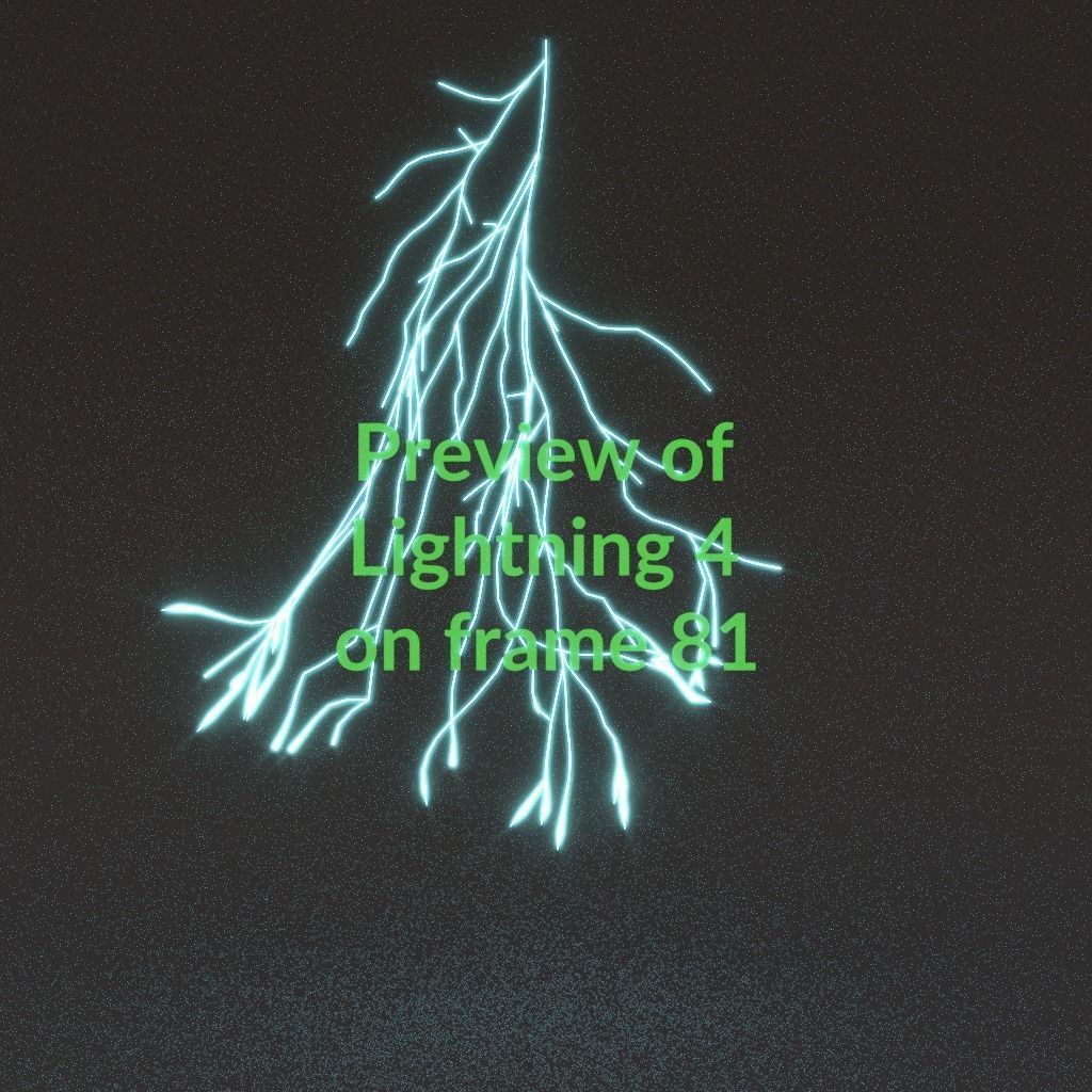 Animated Lightning v4 Low-poly 3D model_8