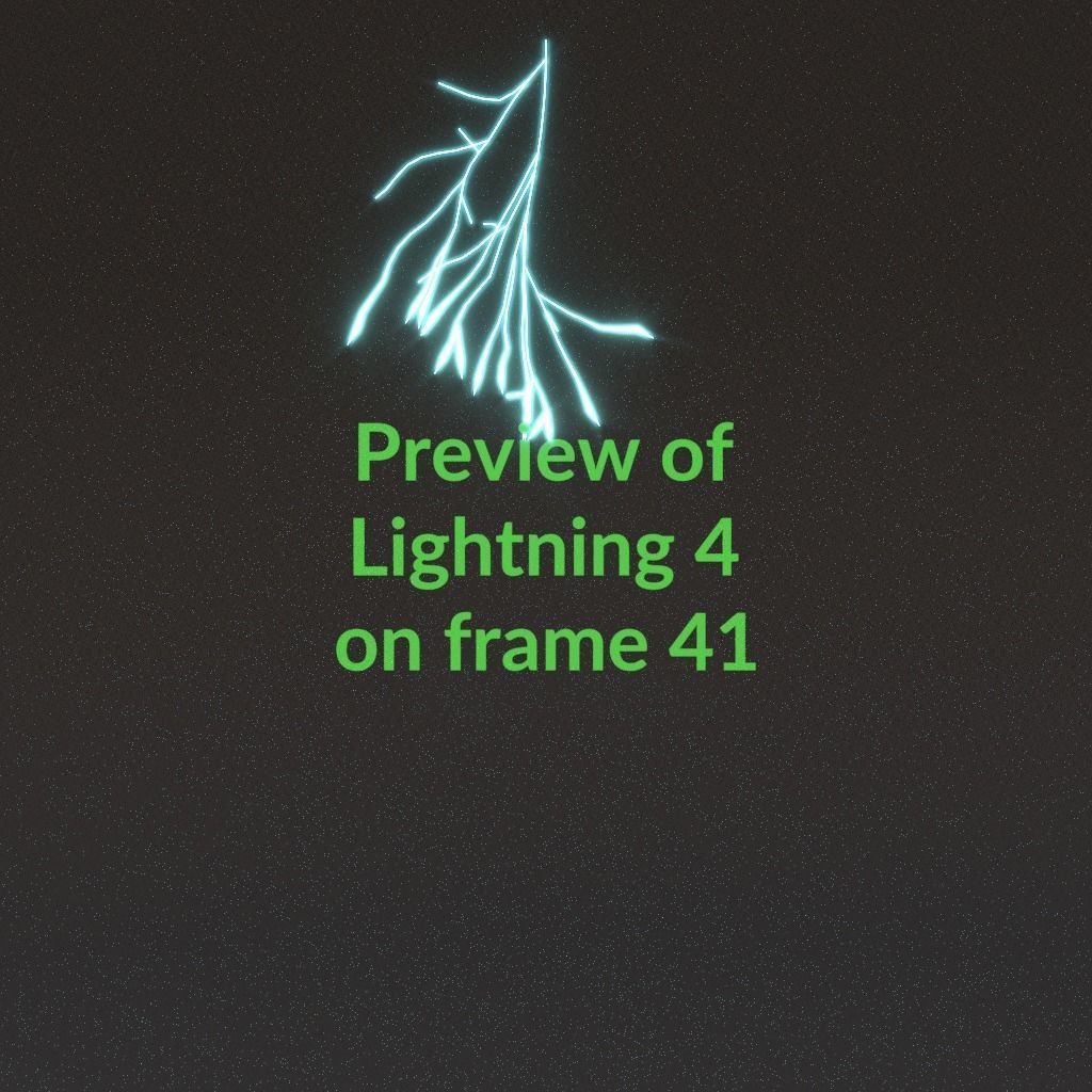 Animated Lightning v4 Low-poly 3D model_4