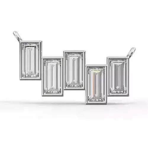 Pendant-Necklace Baguette 18 3D print model