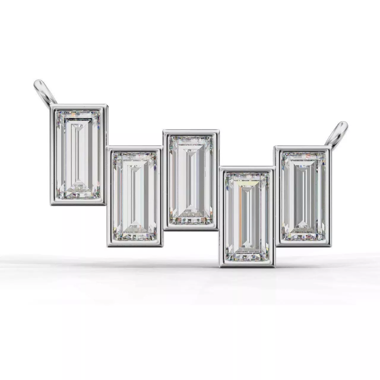 Pendant-Necklace Baguette 18 3D print model