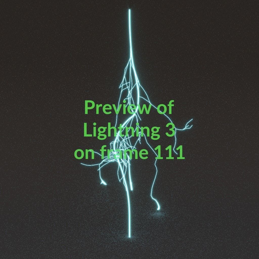 Animated Lightning v3 Low-poly 3D model_11