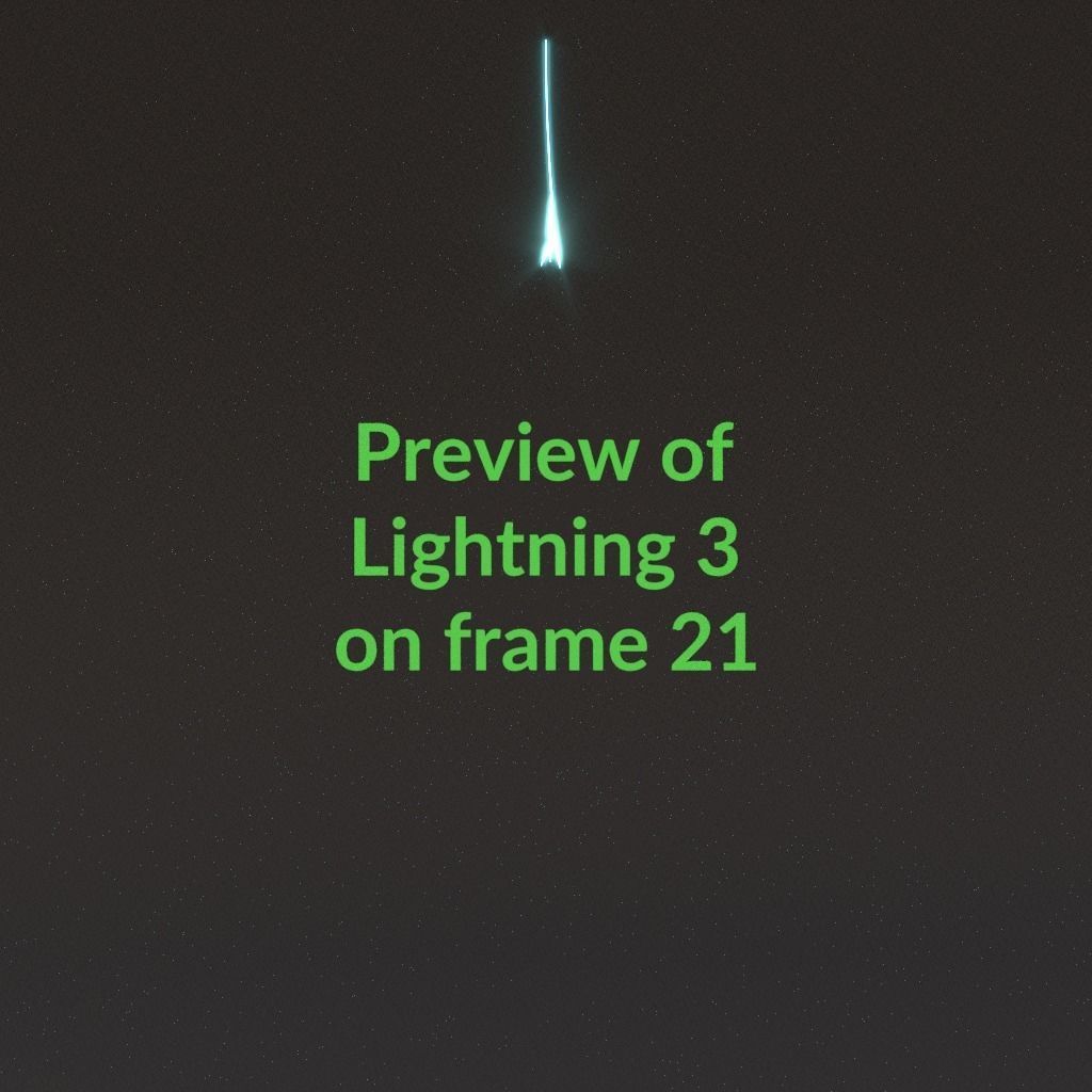 Animated Lightning v3 Low-poly 3D model_2