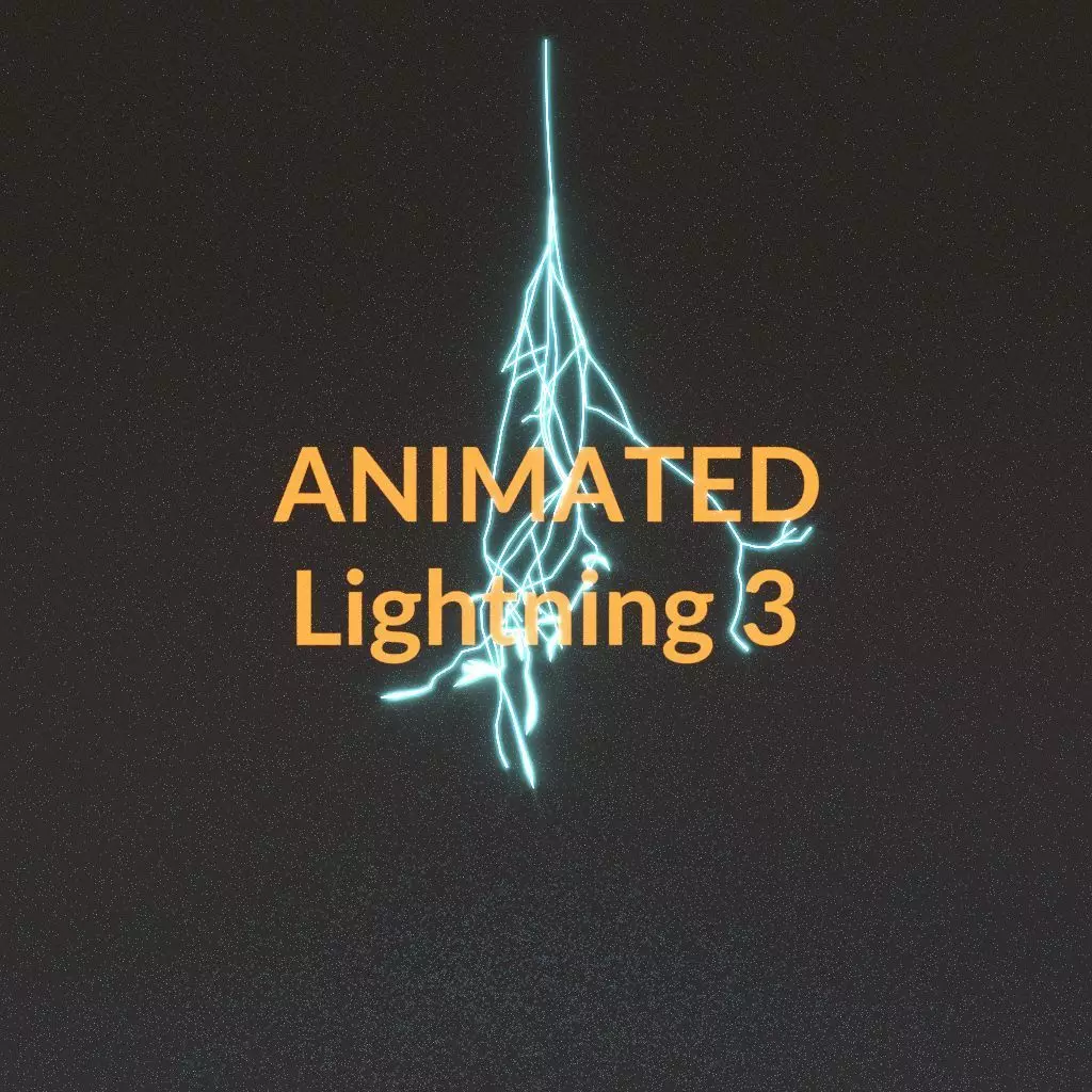 Animated Lightning v3 Low-poly 3D model_0