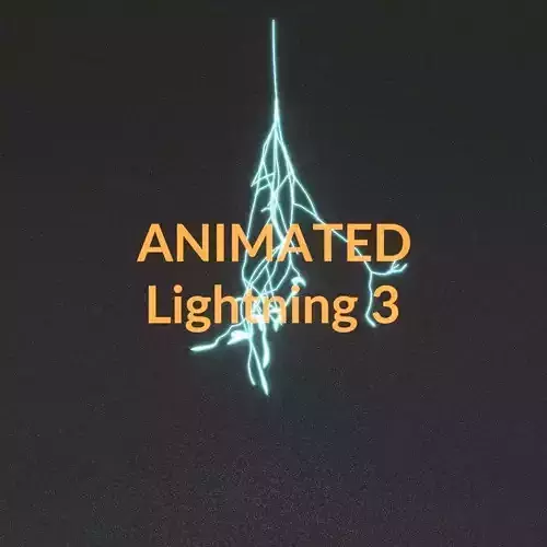 Animated Lightning v3 Low-poly 3D model