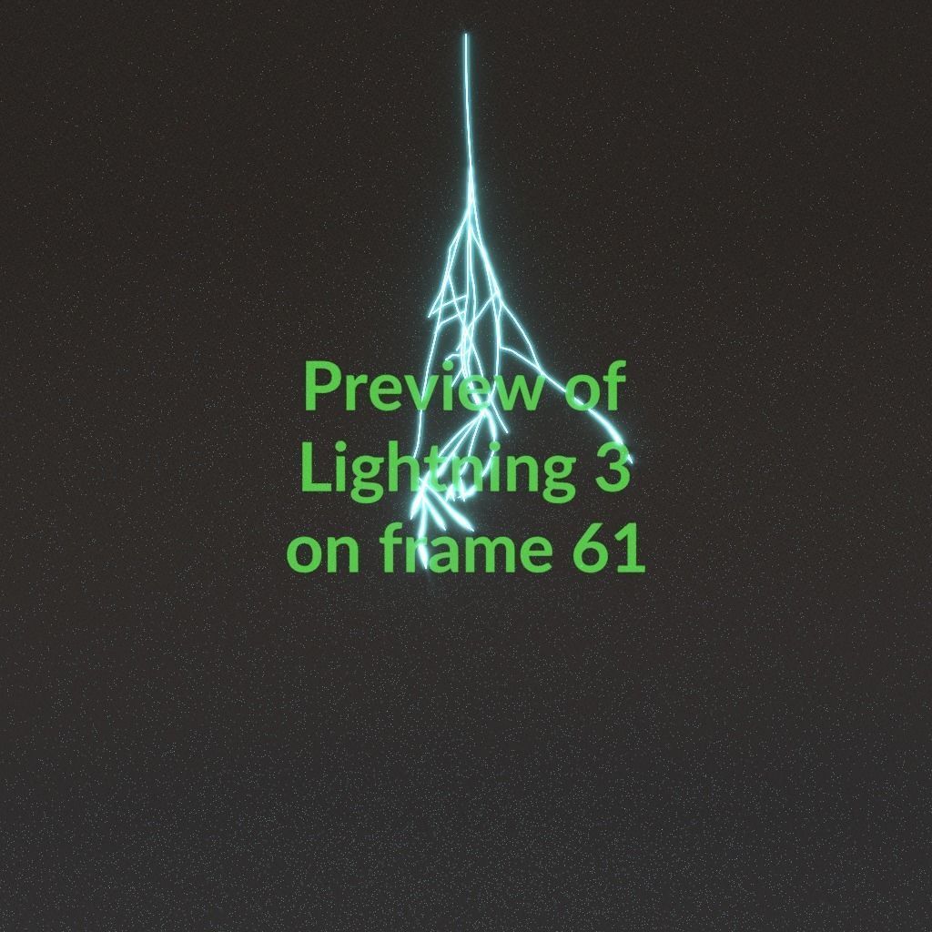 Animated Lightning v3 Low-poly 3D model_6