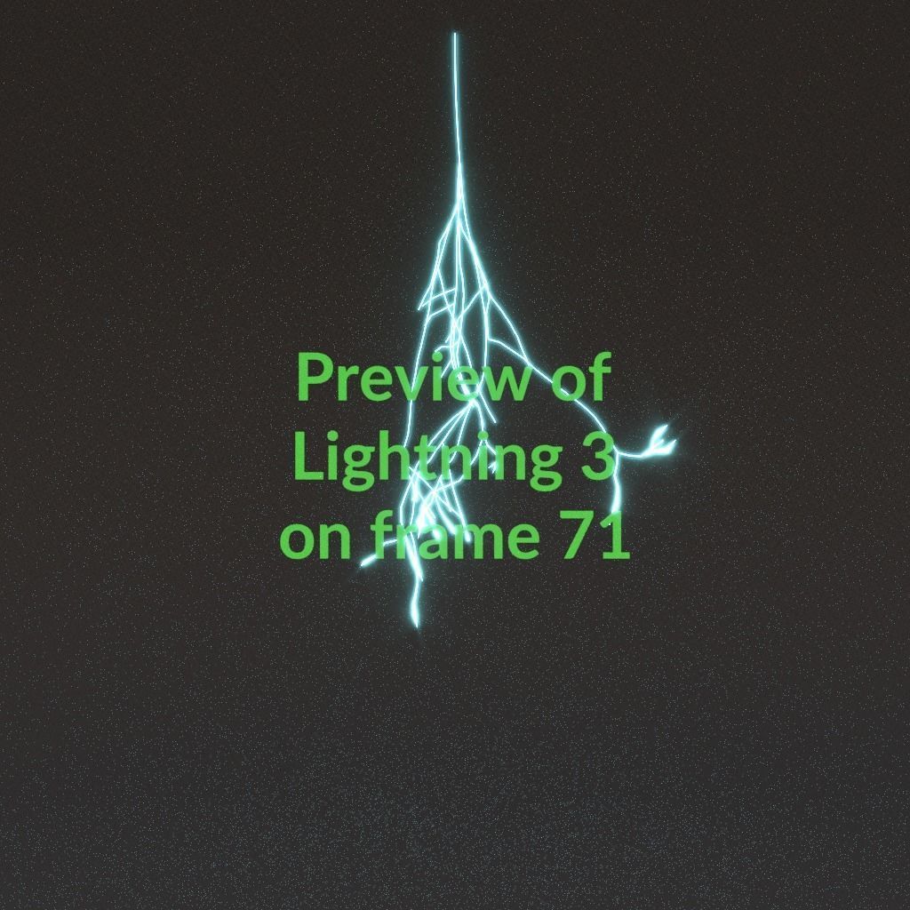 Animated Lightning v3 Low-poly 3D model_7