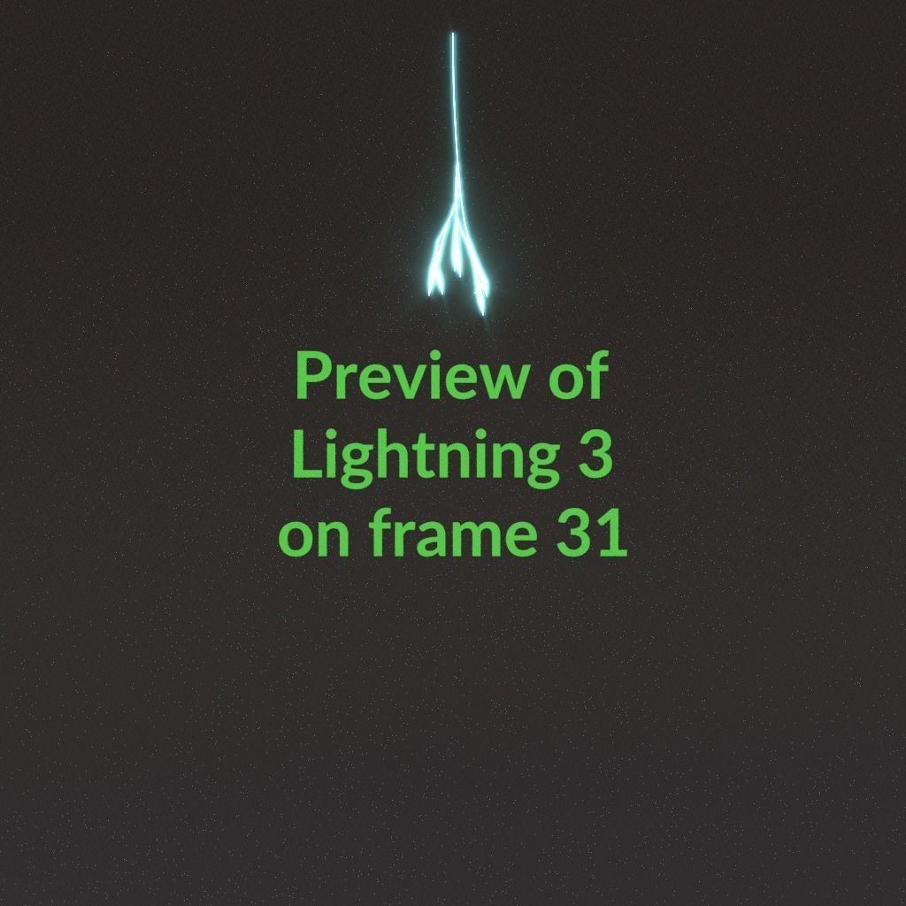 Animated Lightning v3 Low-poly 3D model_3