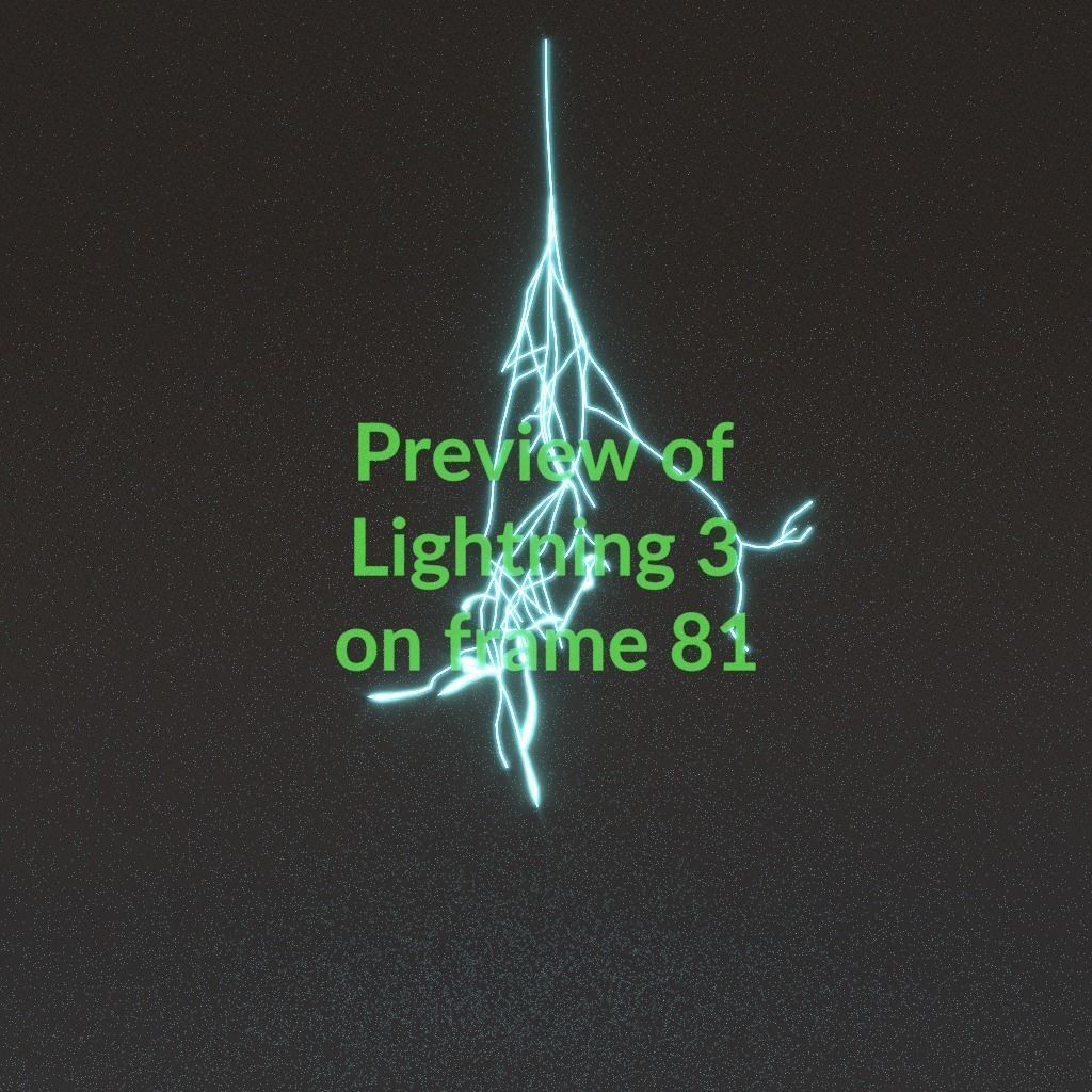 Animated Lightning v3 Low-poly 3D model_8