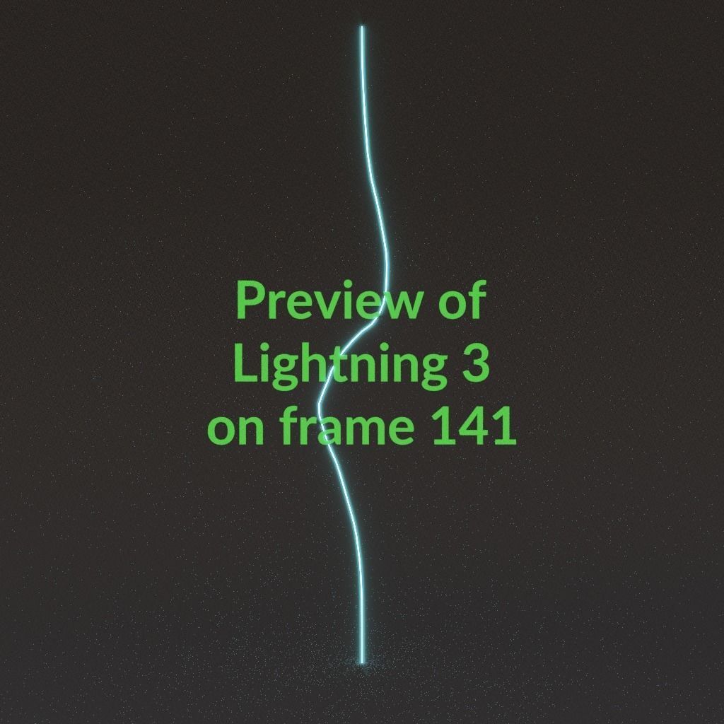 Animated Lightning v3 Low-poly 3D model_14