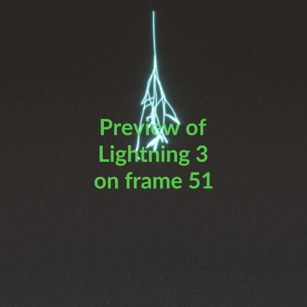 Animated Lightning v3 Low-poly 3D model_5