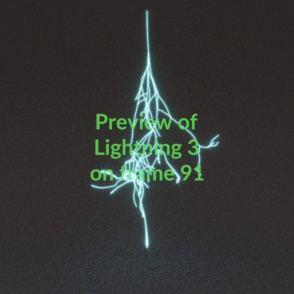 Animated Lightning v3 Low-poly 3D model_9