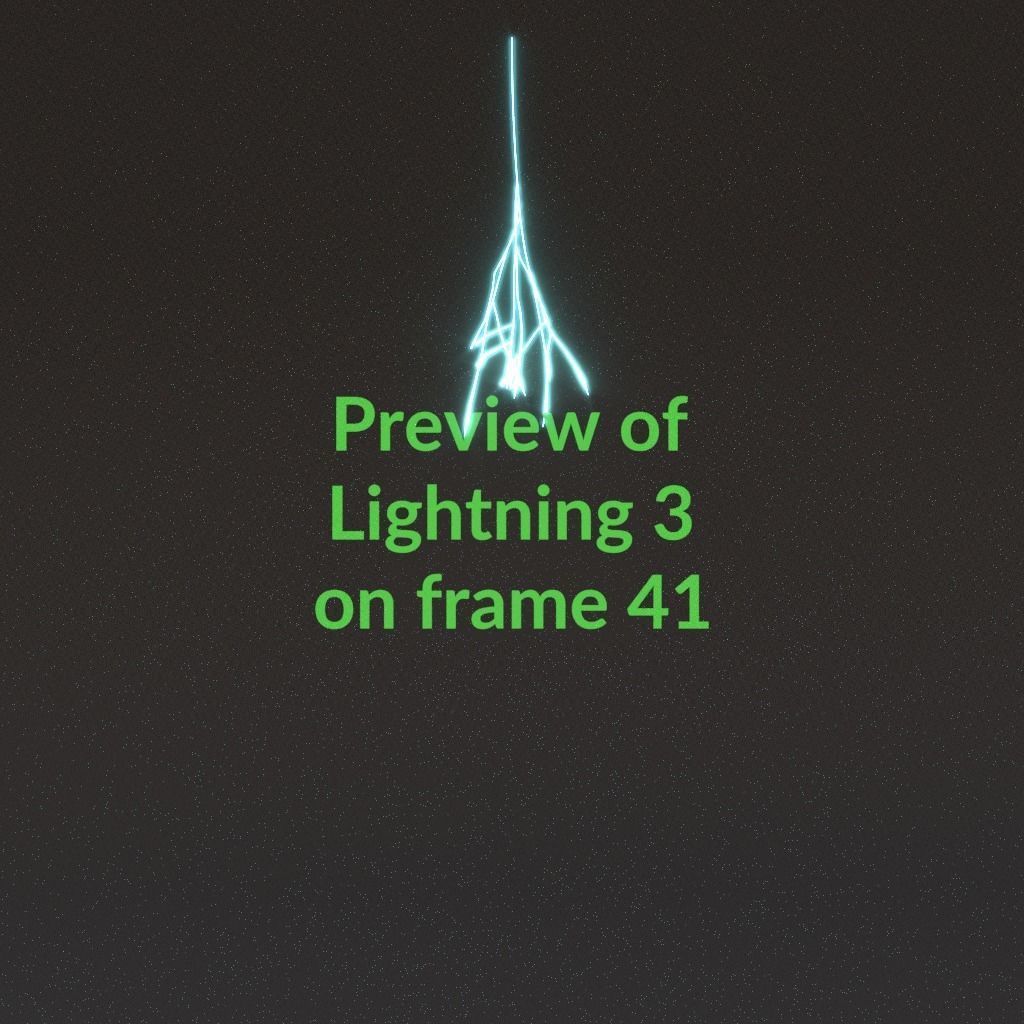 Animated Lightning v3 Low-poly 3D model_4