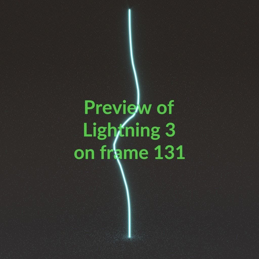 Animated Lightning v3 Low-poly 3D model_13