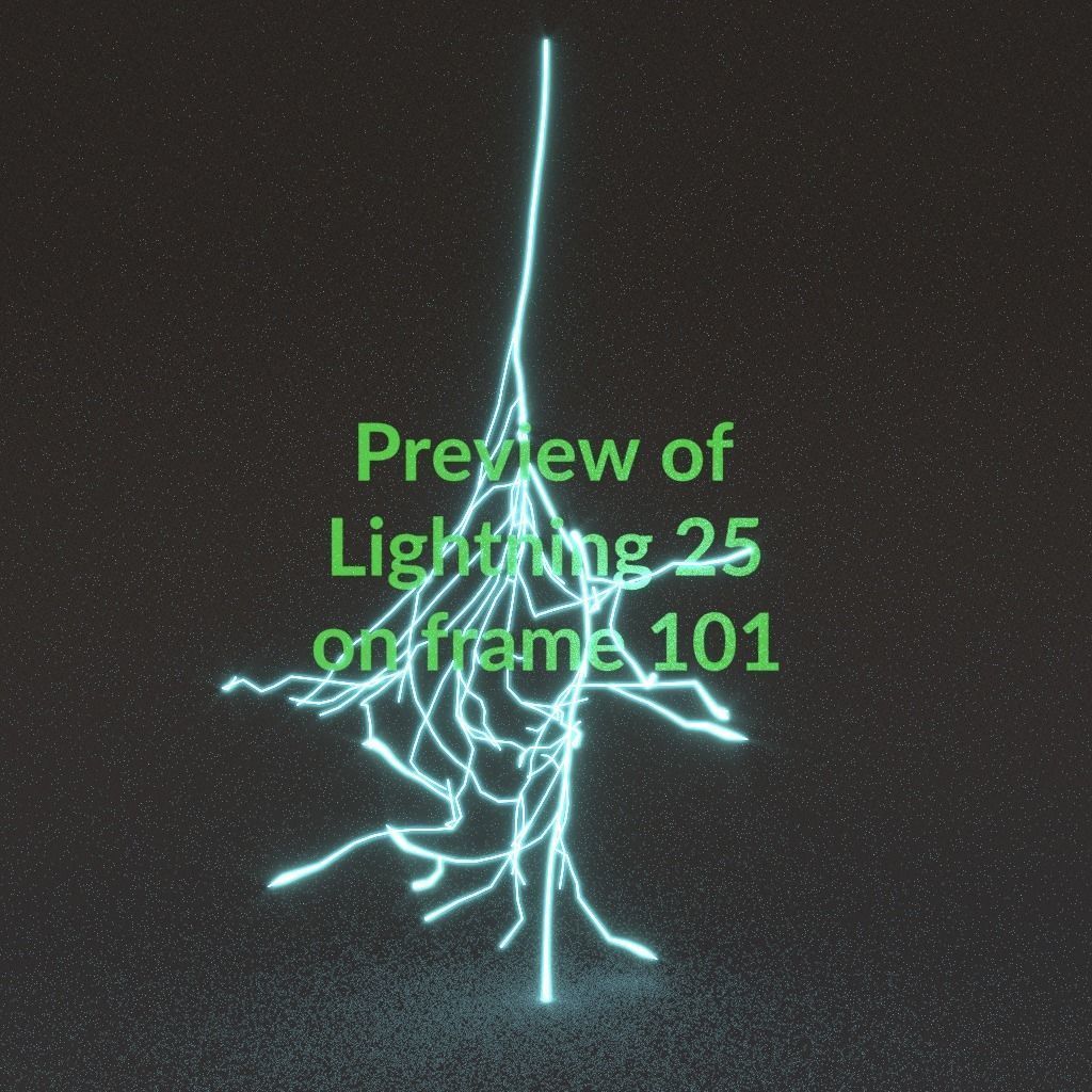 Animated Lightning v25 Low-poly 3D model_10