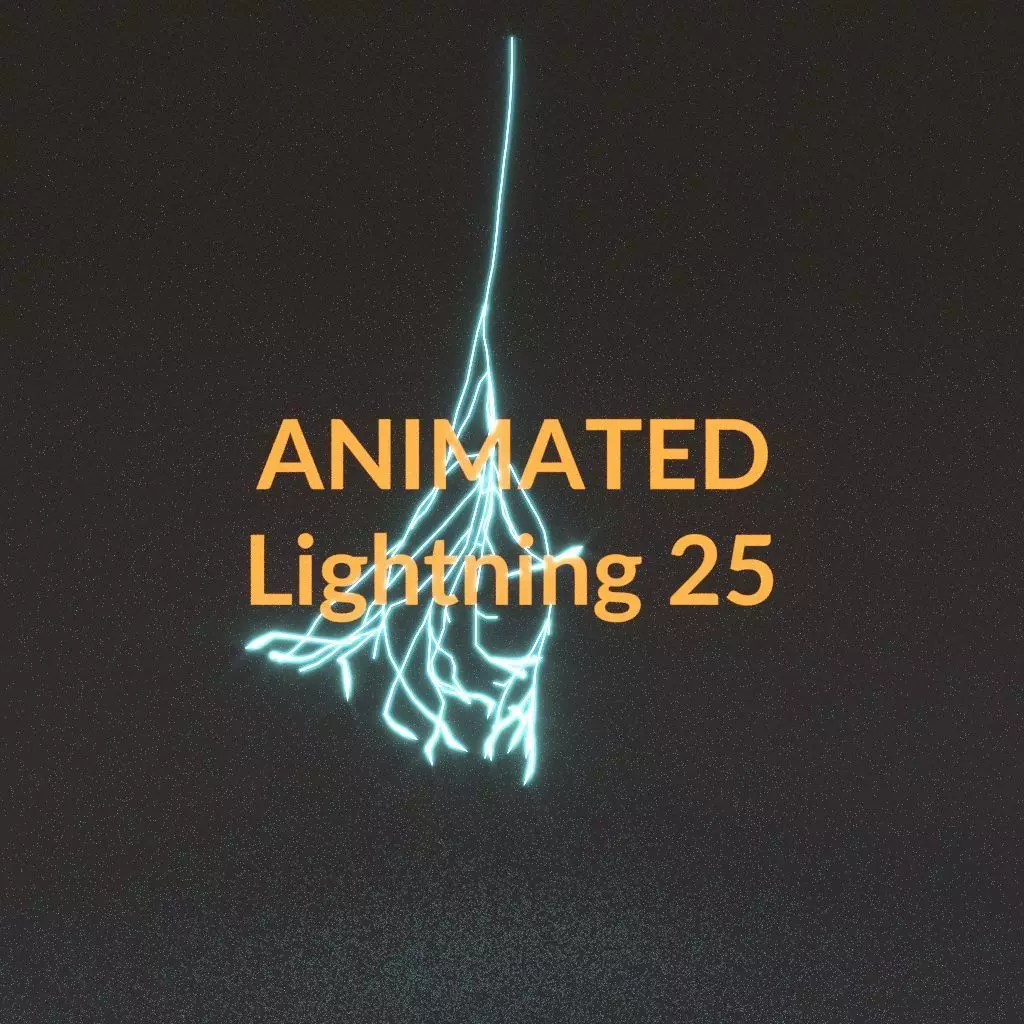 Animated Lightning v25 Low-poly 3D model_0