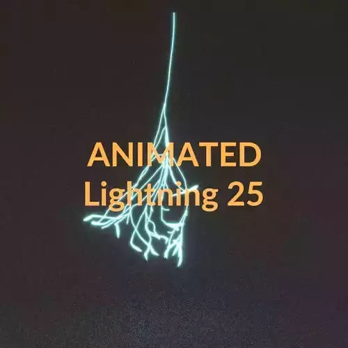 Animated Lightning v25 Low-poly 3D model