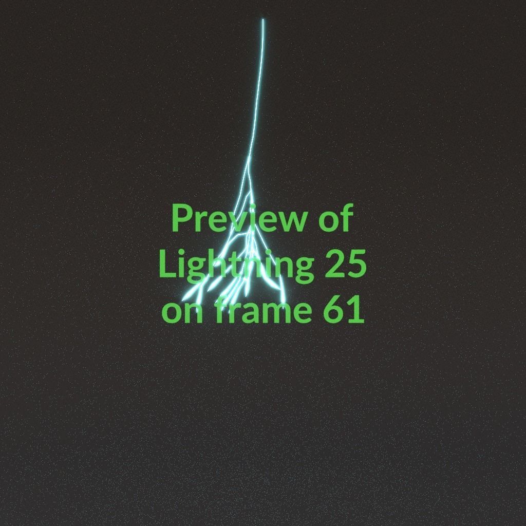 Animated Lightning v25 Low-poly 3D model_6