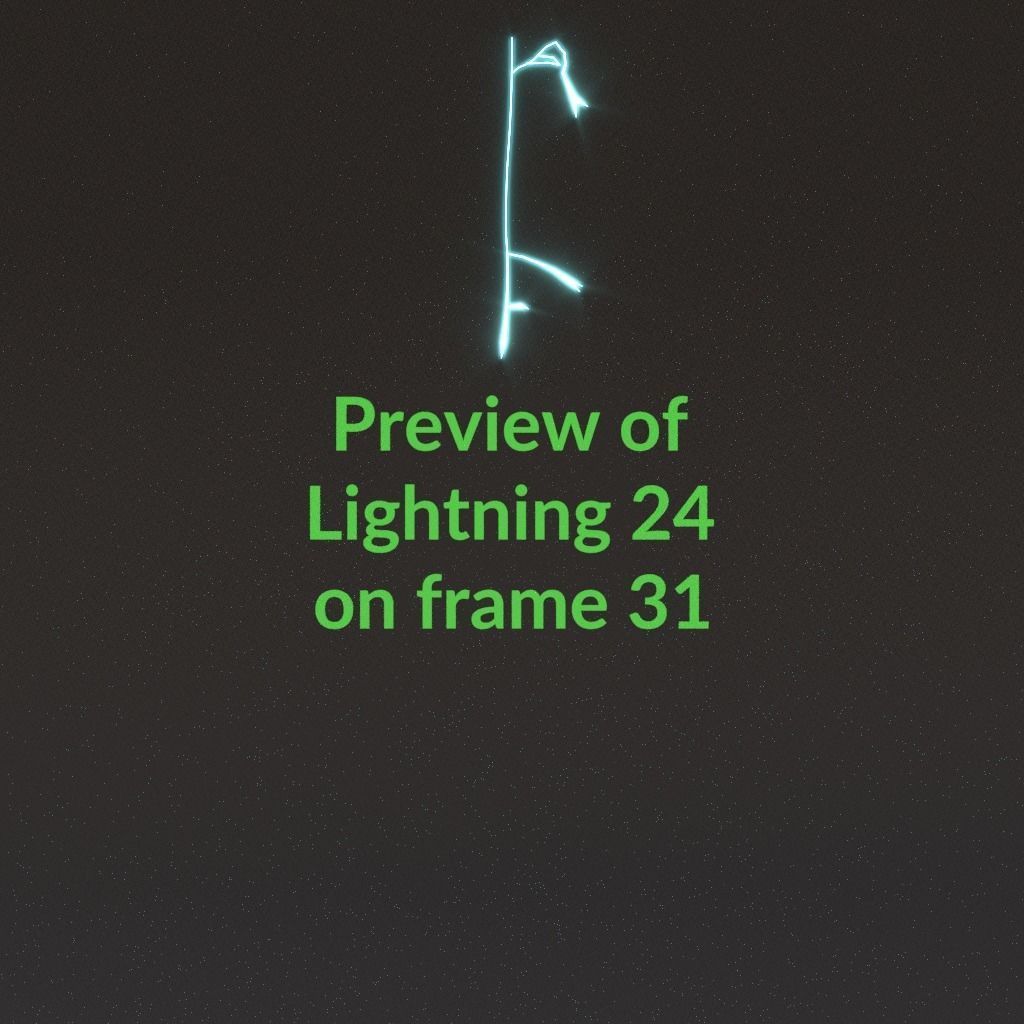 Animated Lightning v24 Low-poly 3D model_3