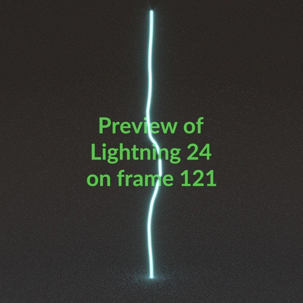 Animated Lightning v24 Low-poly 3D model_12