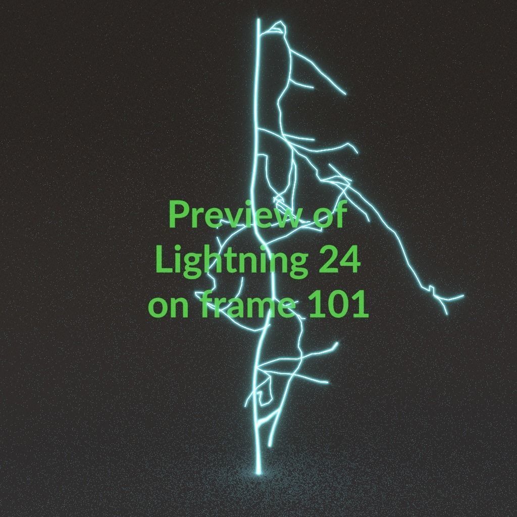 Animated Lightning v24 Low-poly 3D model_10