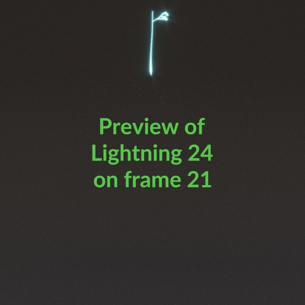 Animated Lightning v24 Low-poly 3D model_2