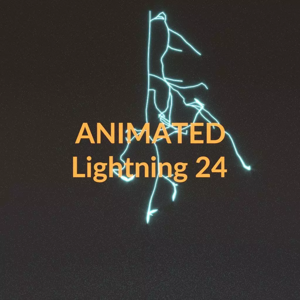 Animated Lightning v24 Low-poly 3D model_0