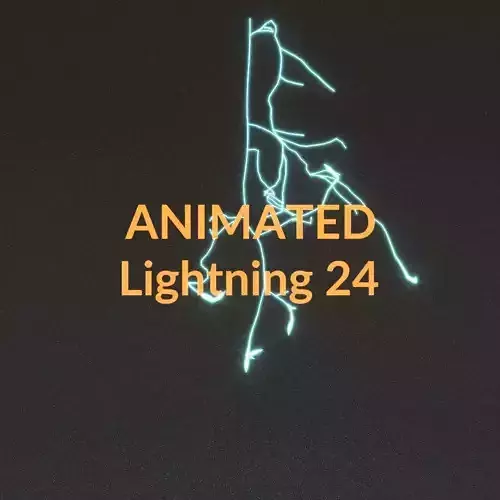 Animated Lightning v24 Low-poly 3D model