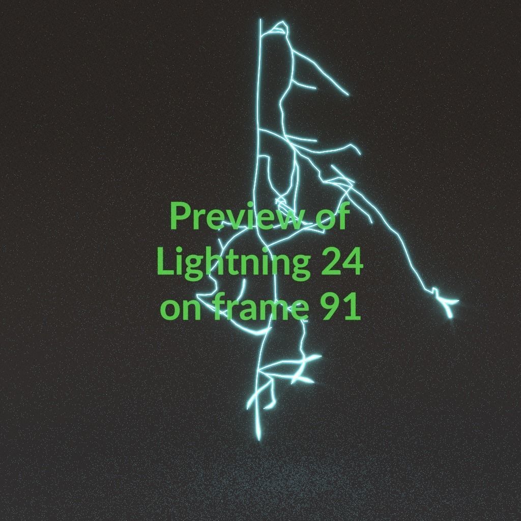 Animated Lightning v24 Low-poly 3D model_9