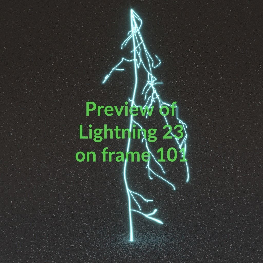 Animated Lightning v23 Low-poly 3D model_10