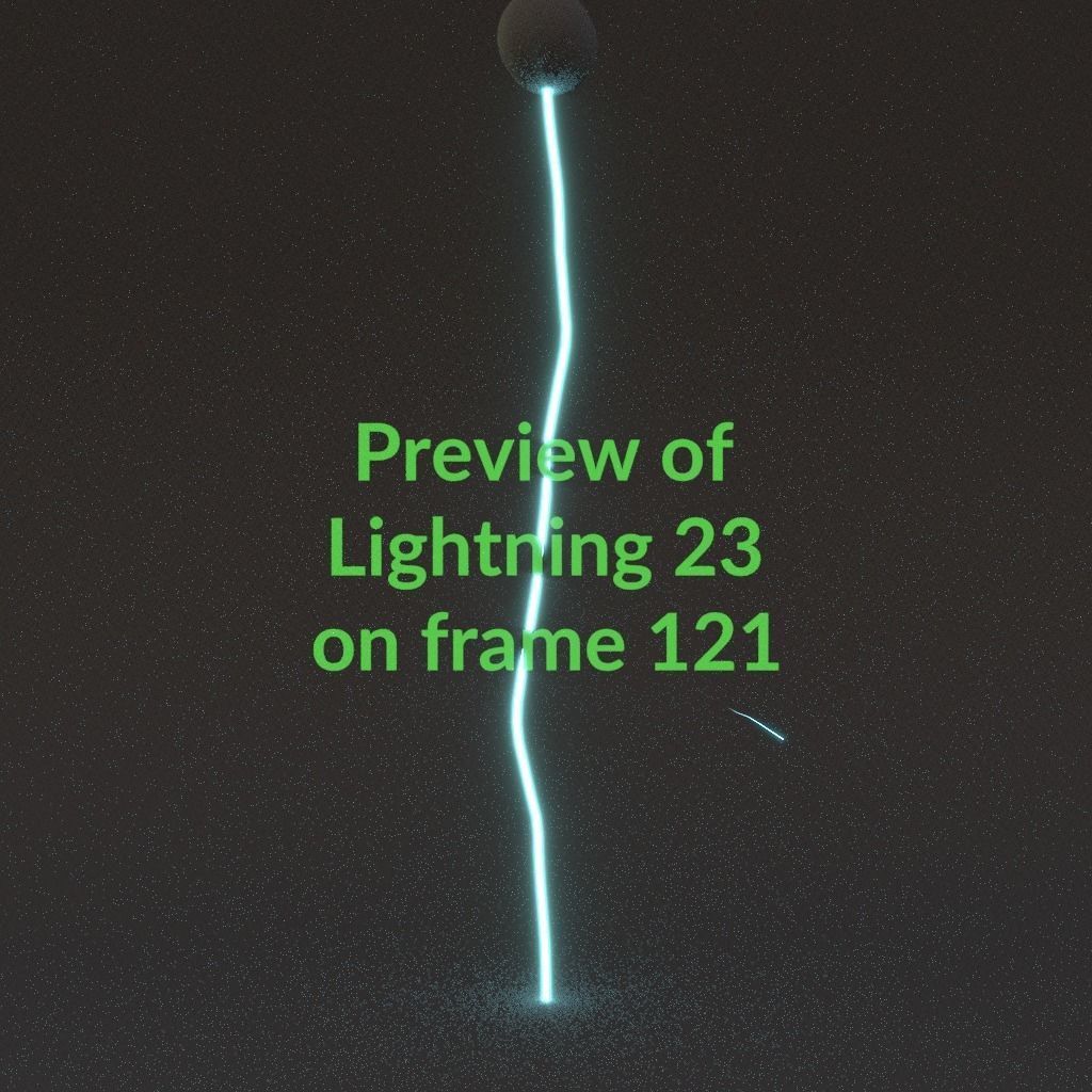 Animated Lightning v23 Low-poly 3D model_12