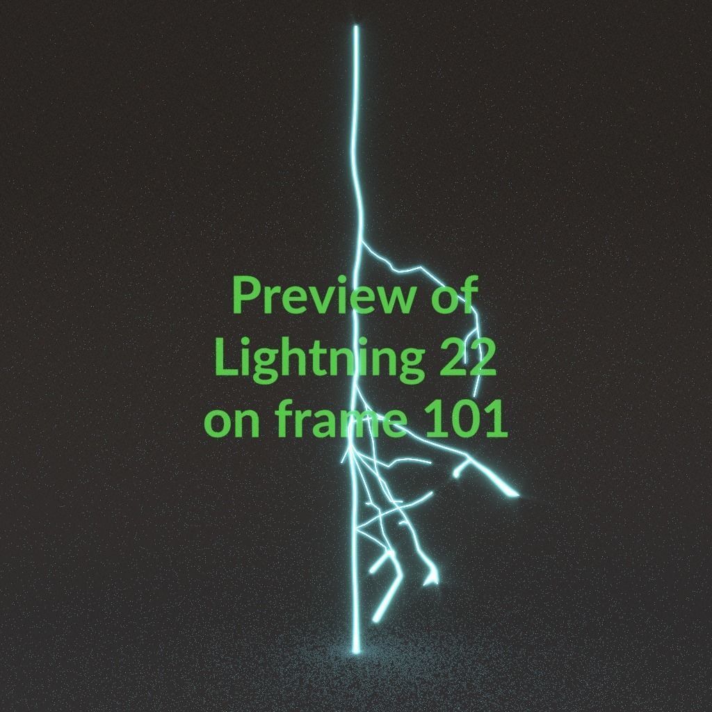 Animated Lightning v22 Low-poly 3D model_10