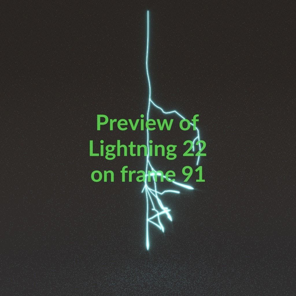 Animated Lightning v22 Low-poly 3D model_9