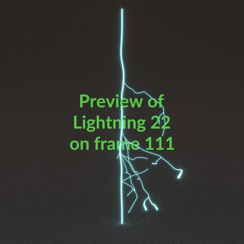 Animated Lightning v22 Low-poly 3D model_11