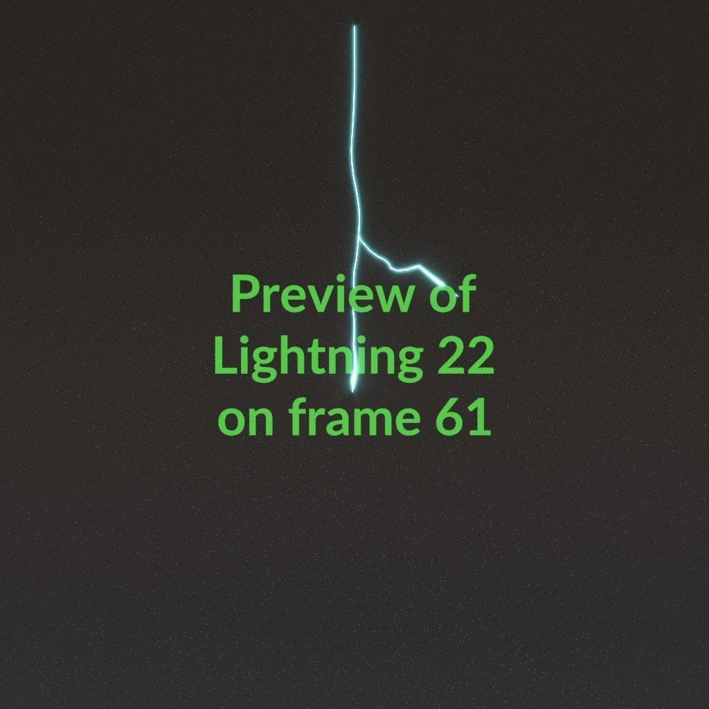Animated Lightning v22 Low-poly 3D model_6